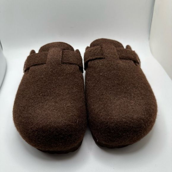 CUSHIONAIRE Womens Clog 10 BROWN WOOL - Picture 2 of 7